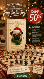 2026 Fun Pug Advent Calendar🎄🐶