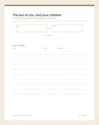 The page for you, your husband or wife, and your children, with room for nine
