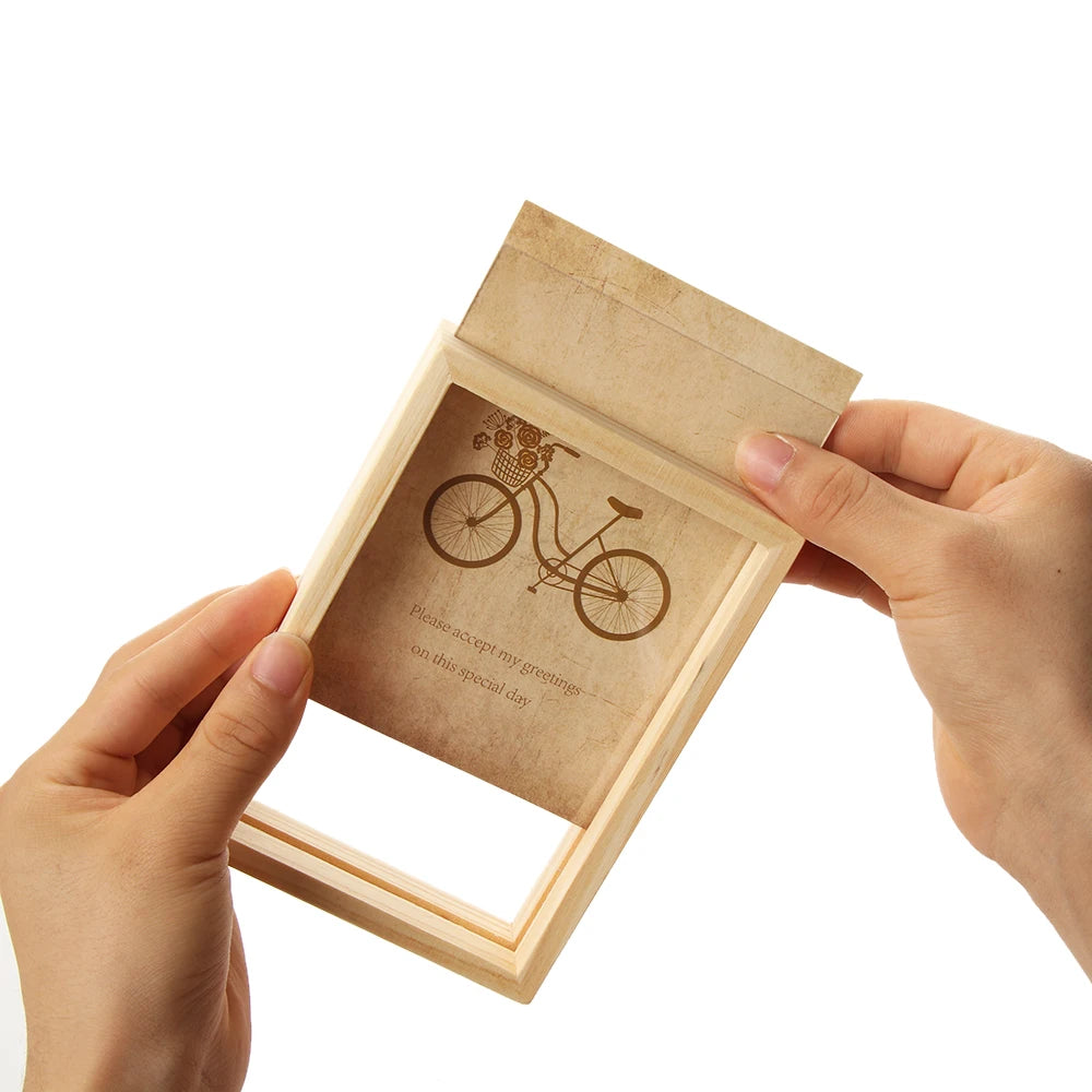 Wooden frame siblings family photo display special needs gift