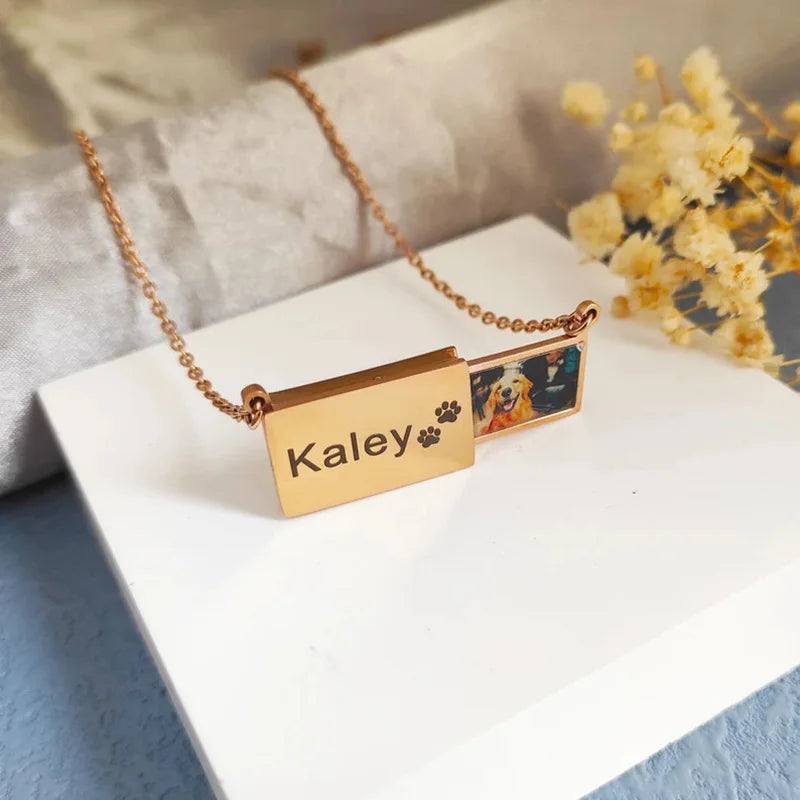 Photo locket necklace sentimental gift for grandparents