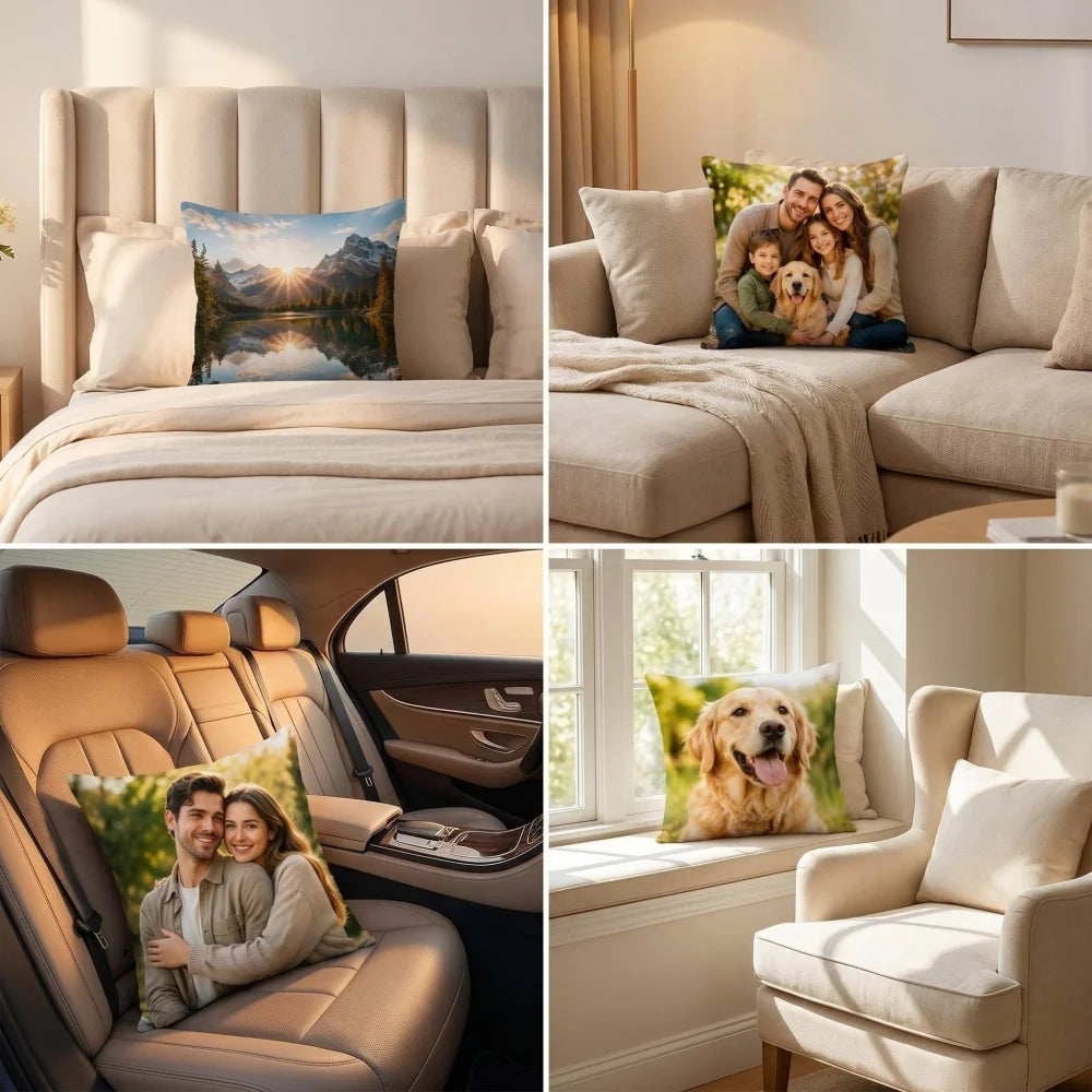 Personalized photo pillowcase set