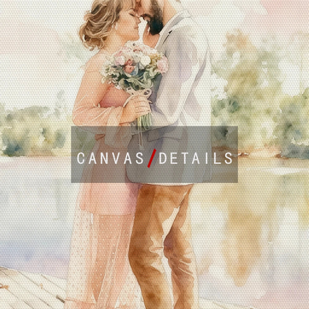 Personalized couple canvas wall art