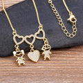Personalized heart zircon necklace daughter