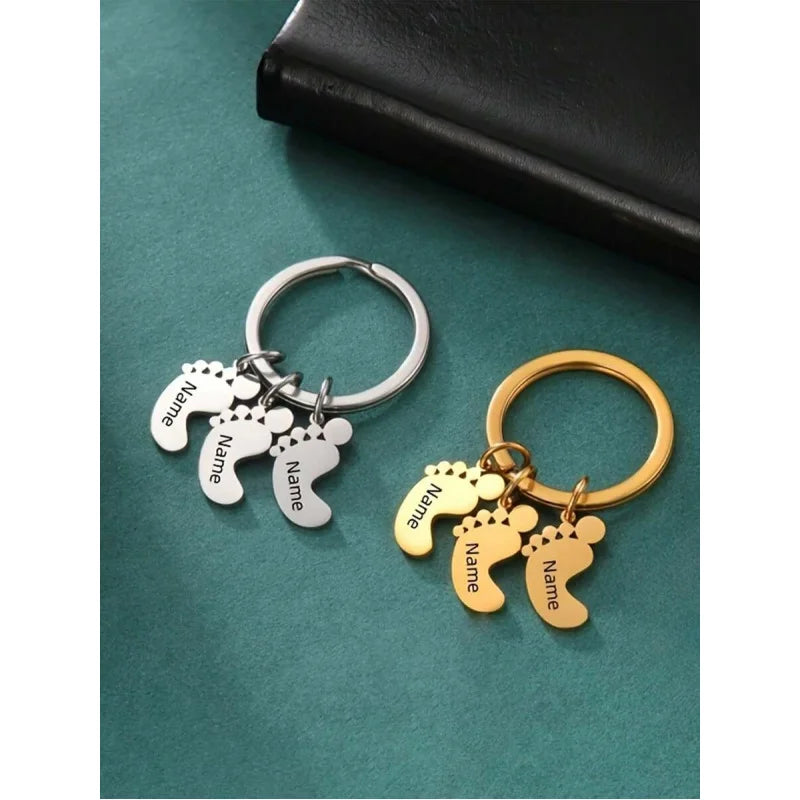 Personalized name keychain stainless steel