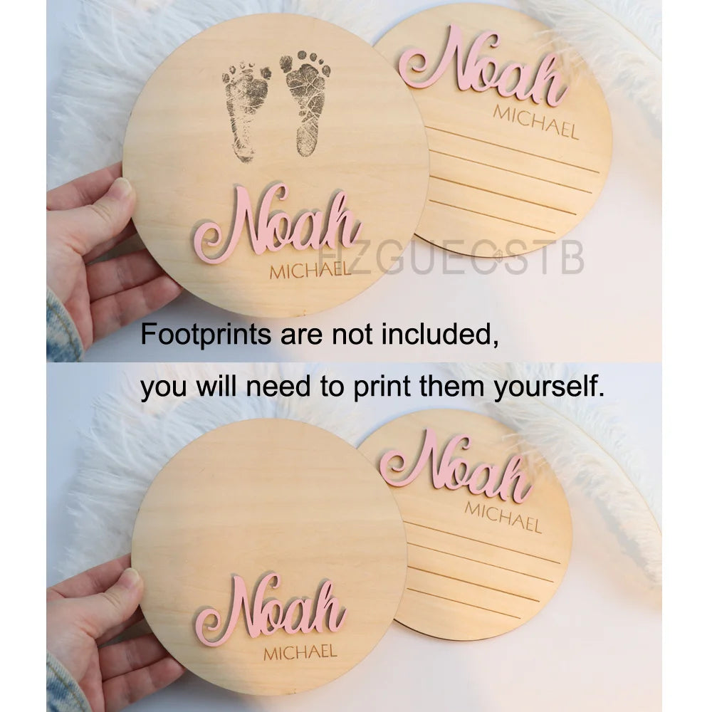 Hello world baby keepsake wooden prop