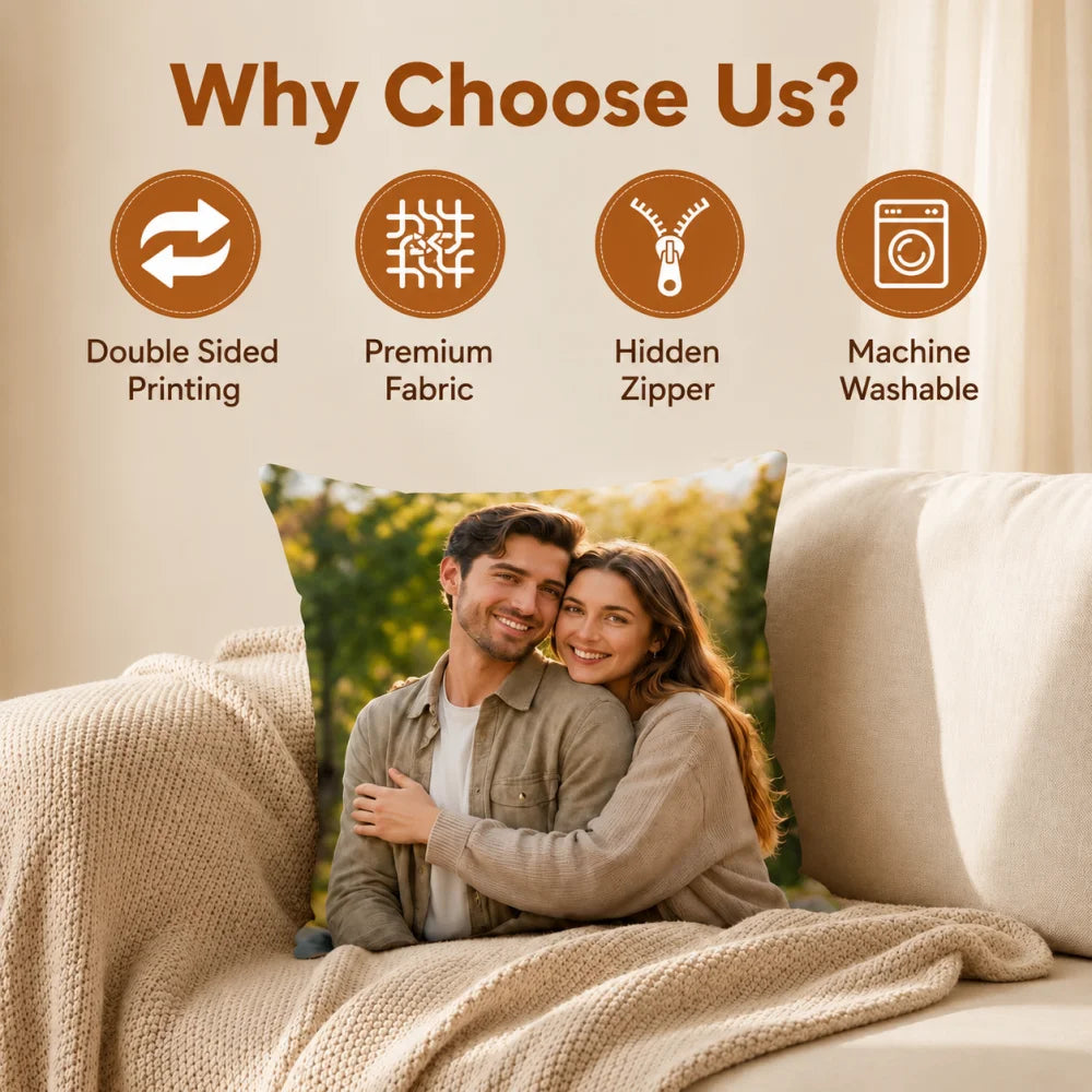 Anniversary photo pillow couple gift
