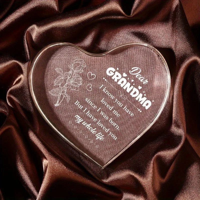 Heart sign gift for grandma from grandkids