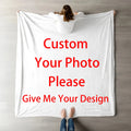Custom personalized photo throw blanket