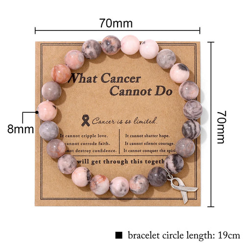Cancer Warrior Pink Ribbon Bracelet - detail