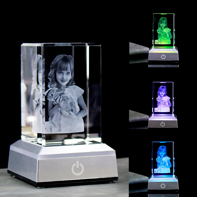 Custom crystal photo frame baby gift personalized