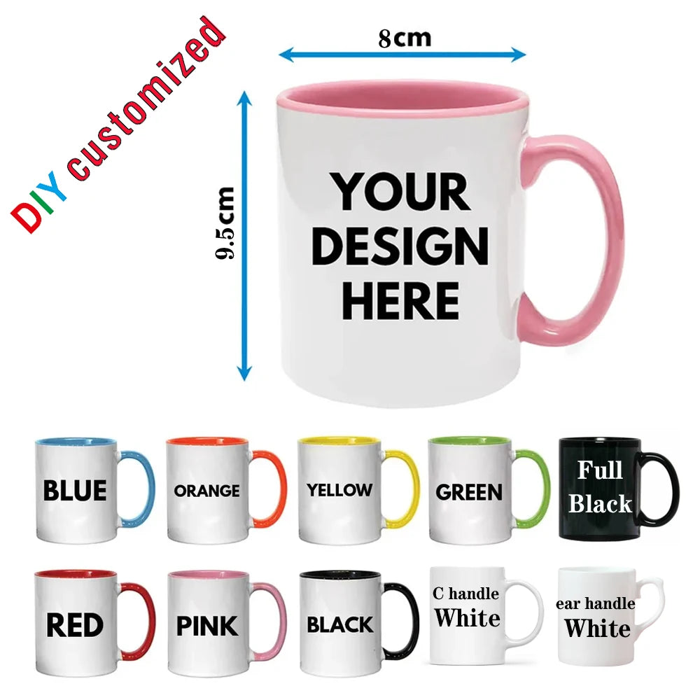 Personalized custom photo mug family gift ceramic coffee cup