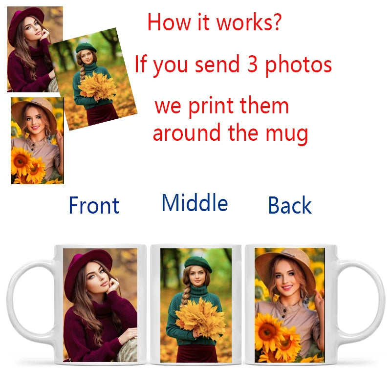 Custom coffee mug with photo text personalized keepsake gift