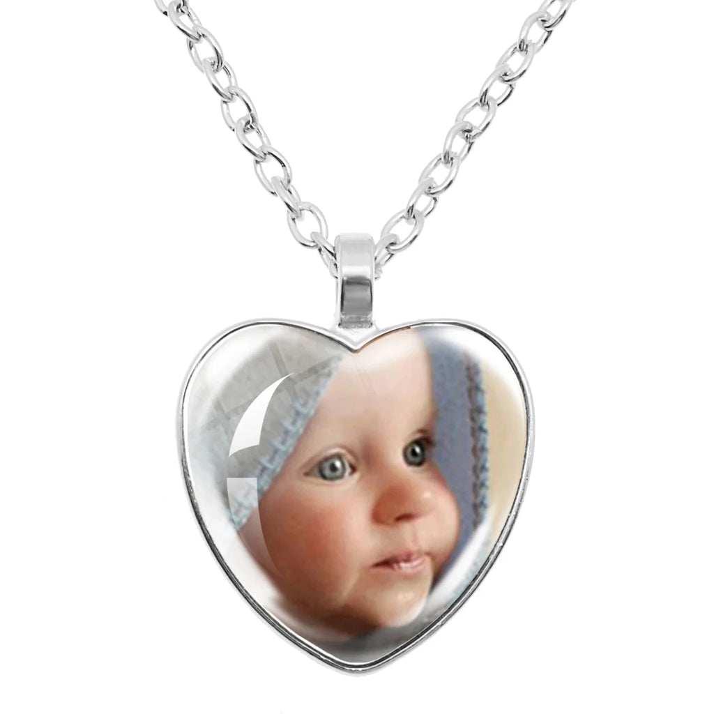 Sibling photo necklace mom grandma gift