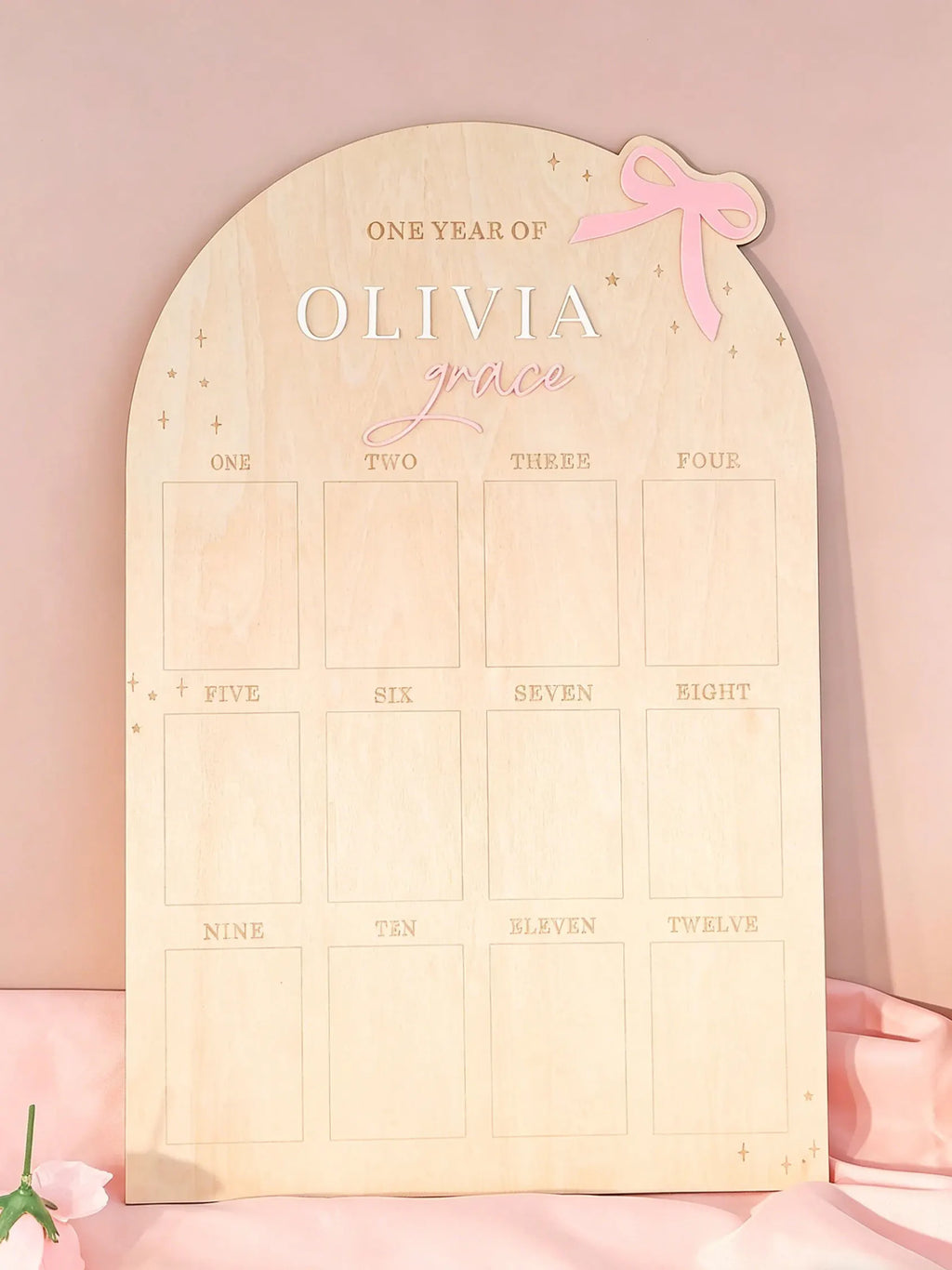 Baby photo board keepsake frame