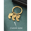 Custom baby footprint keychain engraved