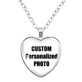 Personalized heart photo necklace baby gift