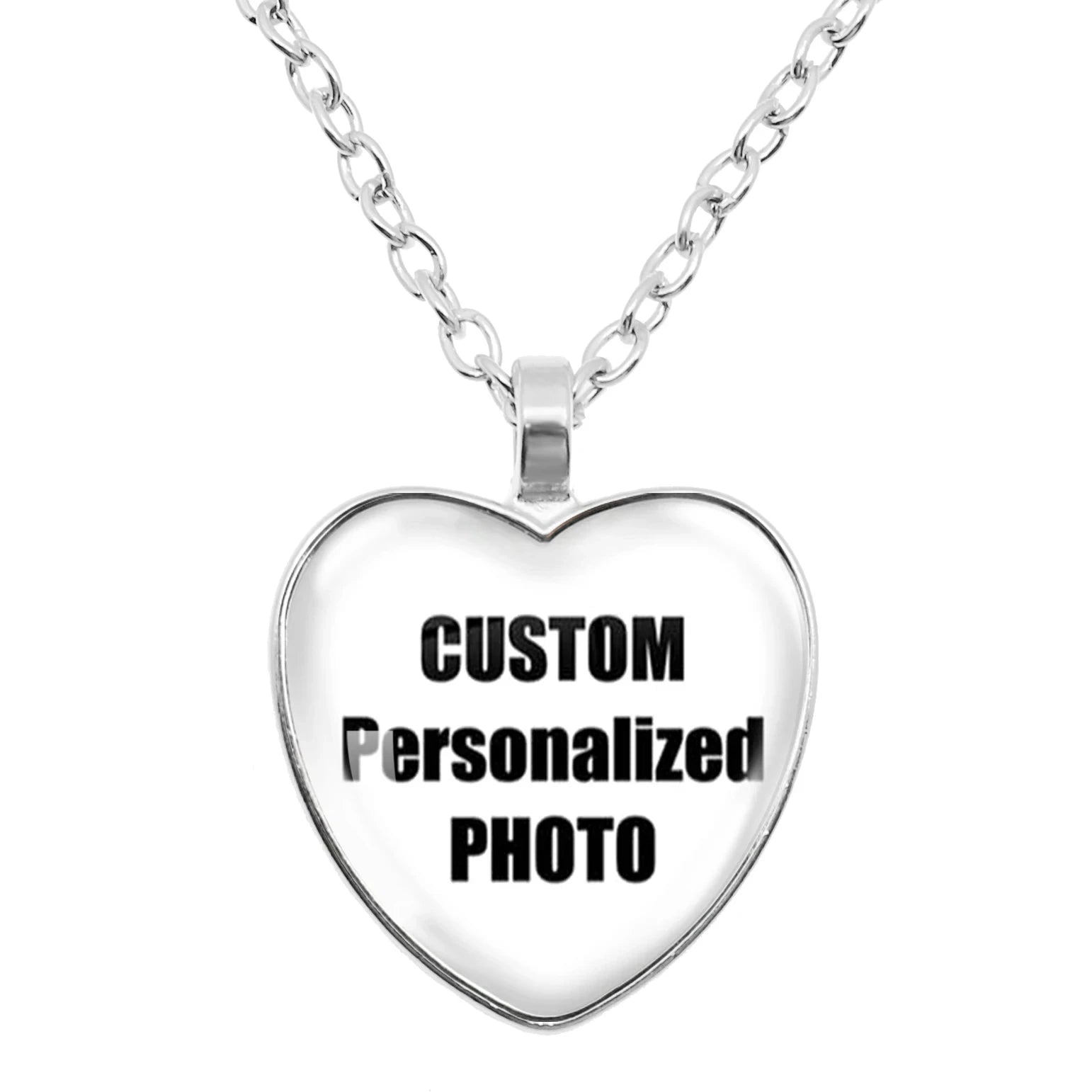 Personalized heart photo necklace baby gift