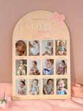 Personalized baby photo frame wooden