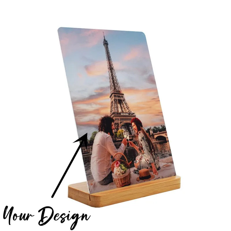 Engraved metal picture frame gift