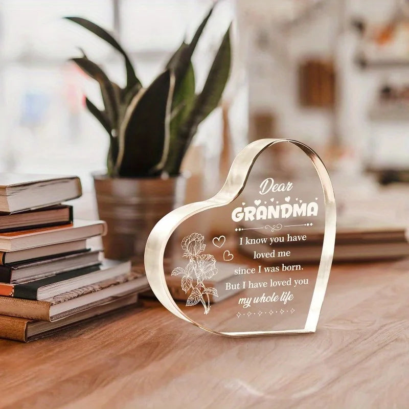 Wooden grandma heart sign sentimental gift