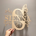 Personalized wood family name sign