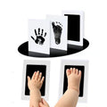 Baby handprint footprint keepsake kit with photo frame newborn gift