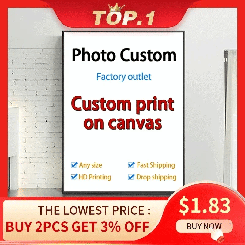 Custom family photo canvas print personalized wall art gift