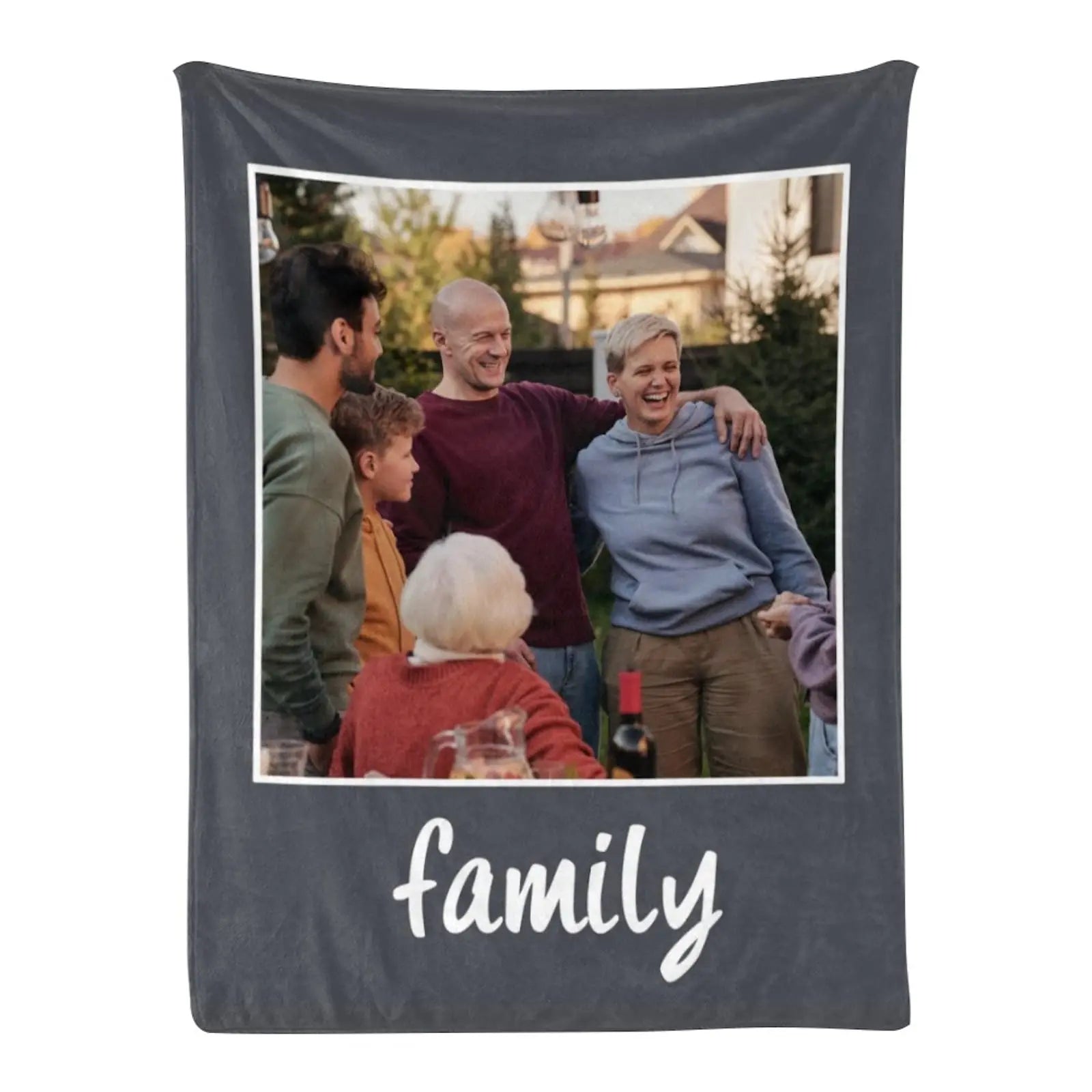 Custom blanket with family photos grandparent gift
