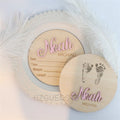 Custom baby birth announcement wooden sign