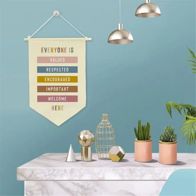Motivational quote banner pennant wall art home decor gift