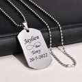 Personalized dog tag necklace military