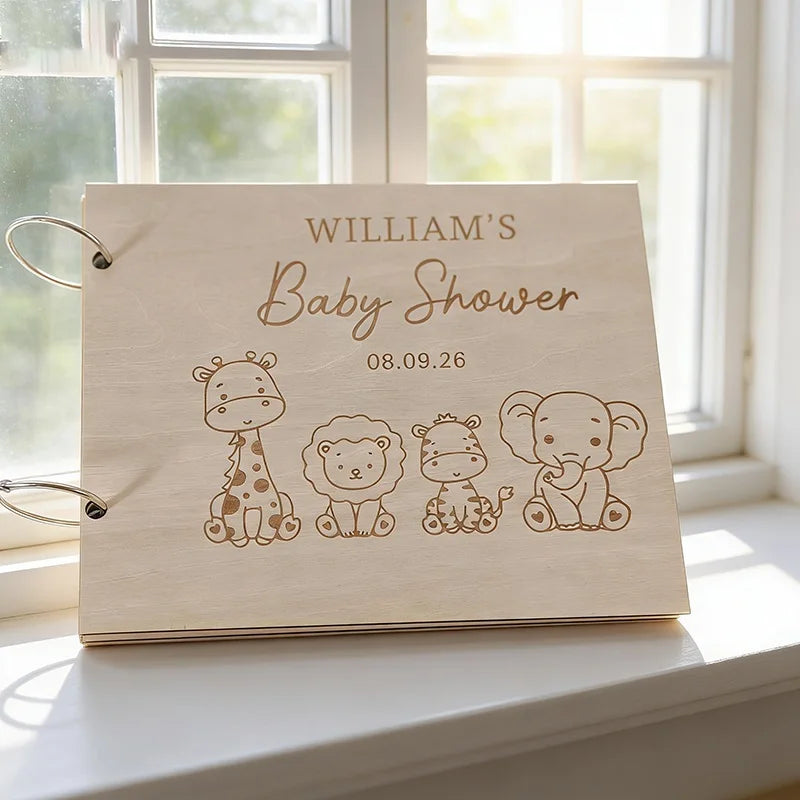 Personalized baby memory book pages
