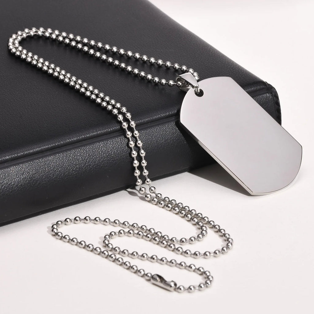 Engraved name necklace military keepsake
