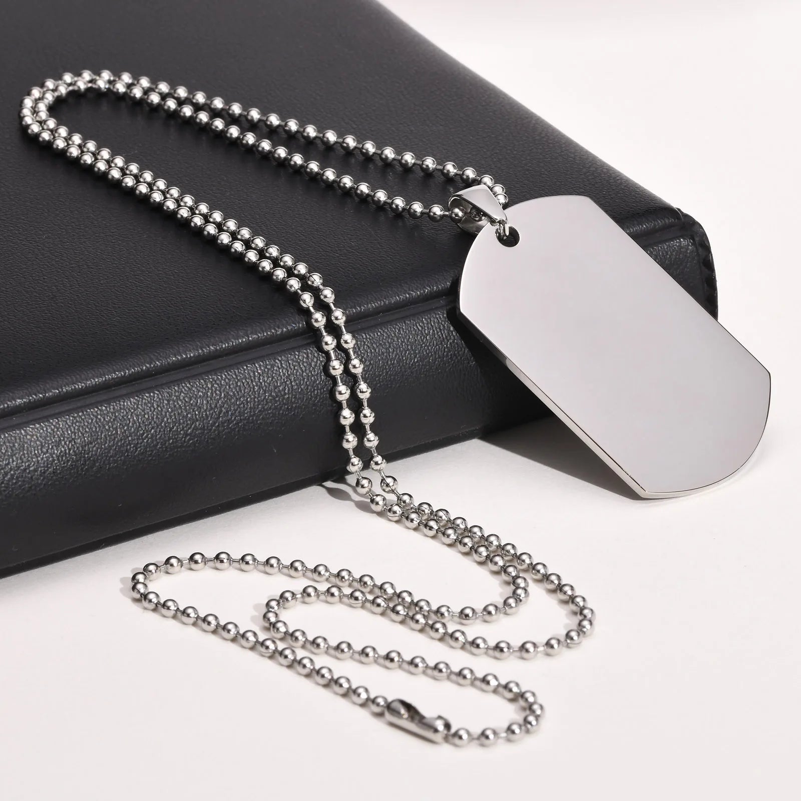 Engraved name necklace military keepsake