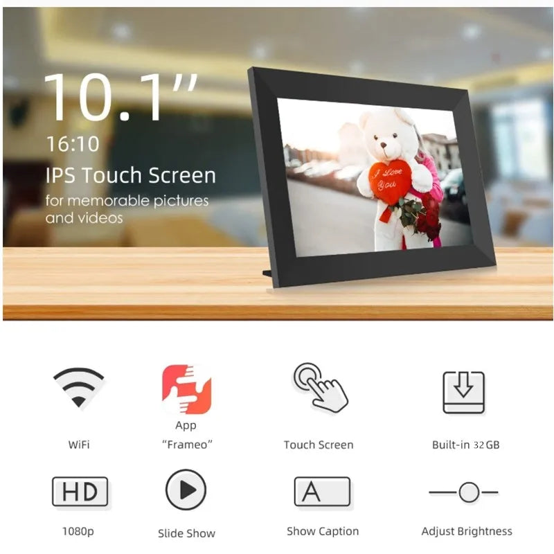 Smart WiFi Digital Photo Frame — touch screen detail