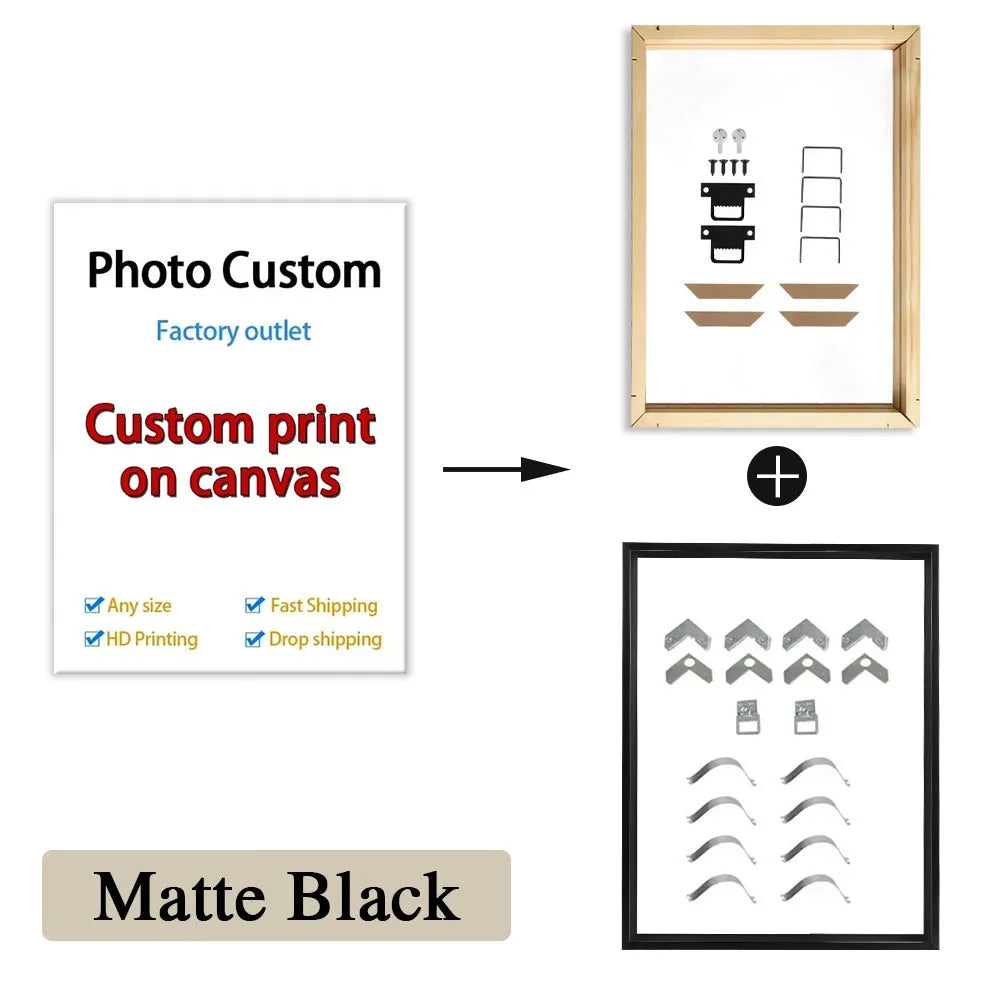 HD custom photo canvas wall art family keepsake