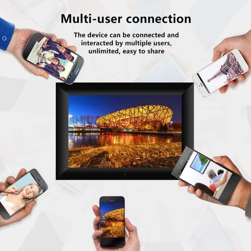 Smart WiFi Digital Photo Frame — desk display