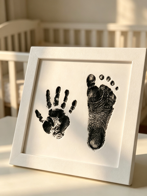Baby handprint footprint keepsake kit detail