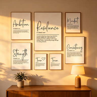 Strength and Resilience canvas wall art in living room