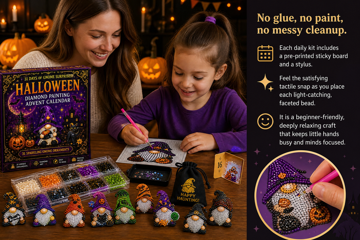 🎃✨ 31 Days of Gnome Surprises Halloween Diamond Painting Advent Calendar