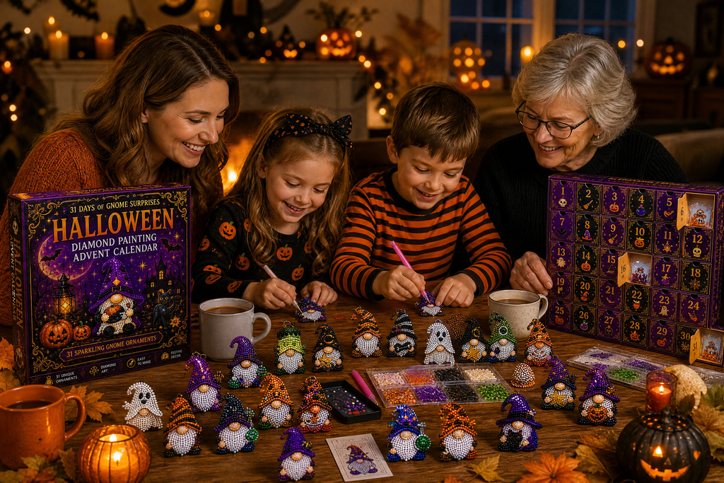 🎃✨ 31 Days of Gnome Surprises Halloween Diamond Painting Advent Calendar