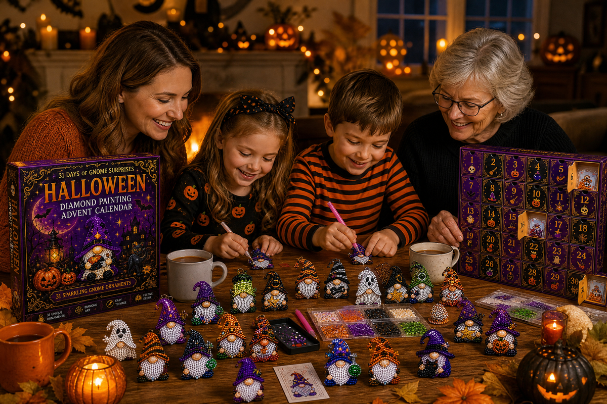 🎃✨ 31 Days of Gnome Surprises Halloween Diamond Painting Advent Calendar
